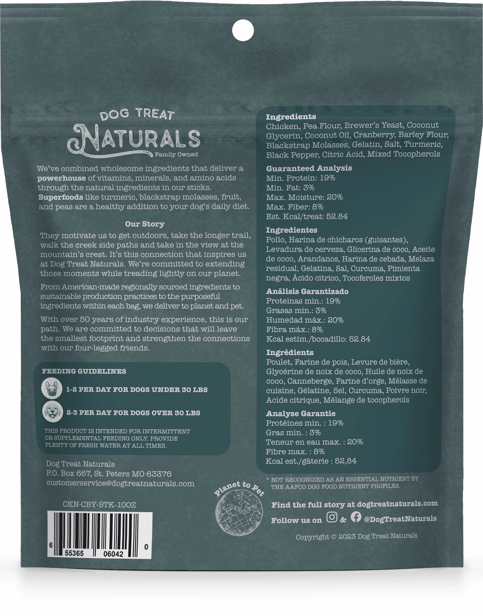 Dog Treat Naturals Superfood Sticks Duck and Apple with Turmeric Soft and Chewy Training Dog Treats - 10 Oz - Image 2
