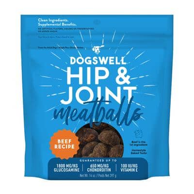 Dogswell Grain-Free Hip and Joint Beef Meatball Soft and Chewy Dog Treats - 14 Oz
