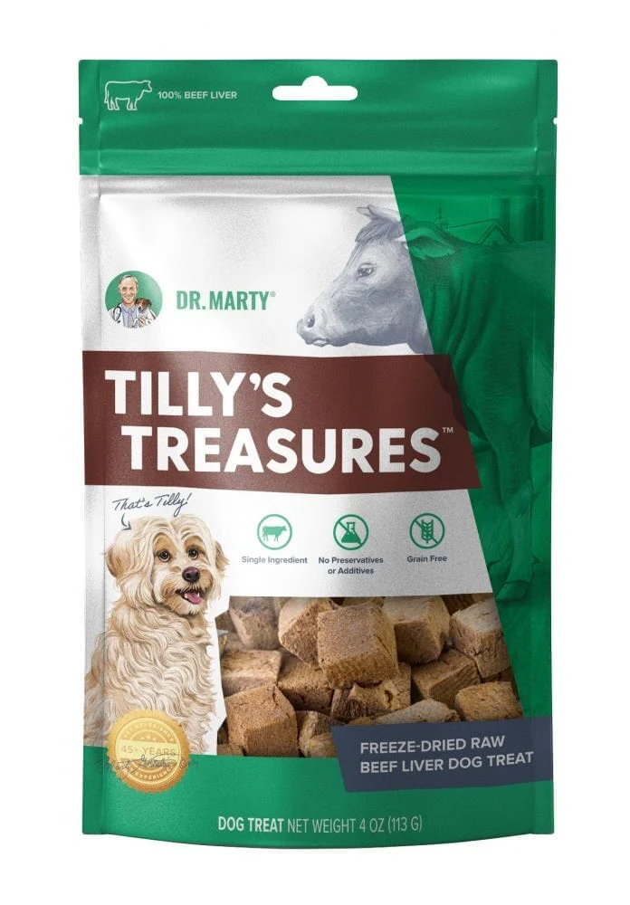 Dr. Marty Tilly Beef Liver Natural Dog Chew Treat - 8 Oz