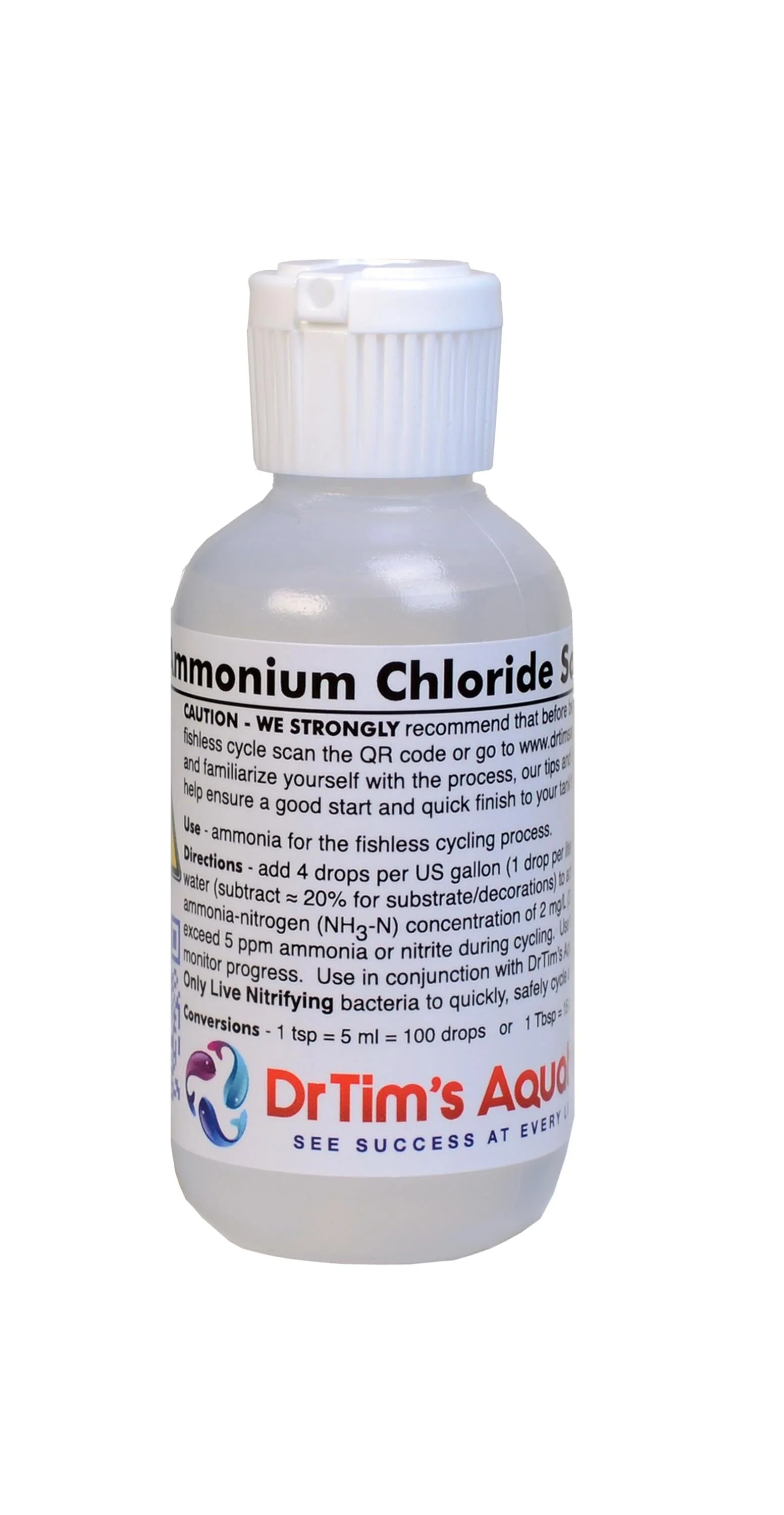Dr Tim's Aquatics Ammonium Chloride Aquarium Solution - 2 Oz