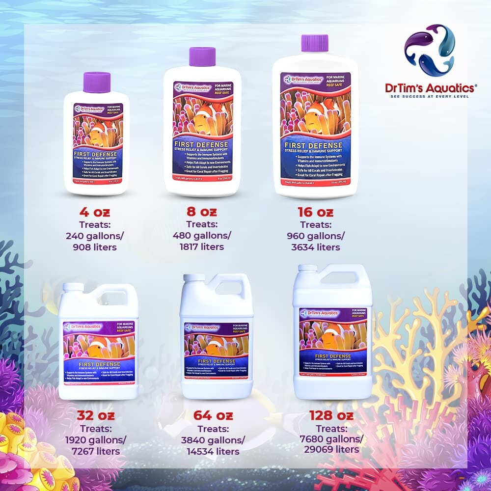 Dr Tim's Aquatics First Defense (480GAL) Stress and Immune Reef Saltwater Solution - 8 Oz - Image 5