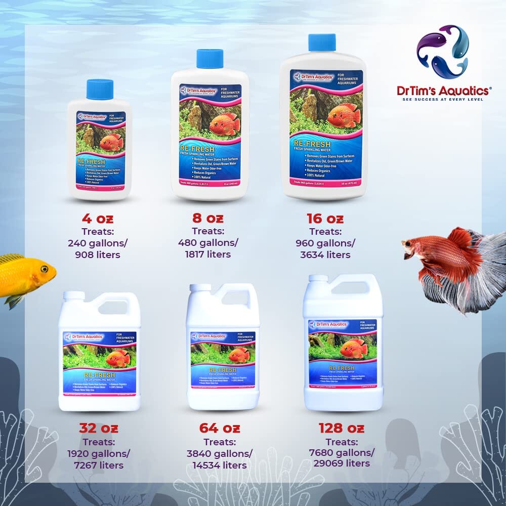 Dr Tim's Aquatics Re-Fresh Revitalizer Freshwater Aquarium Solution (480GAL) - 8 Oz - Image 5