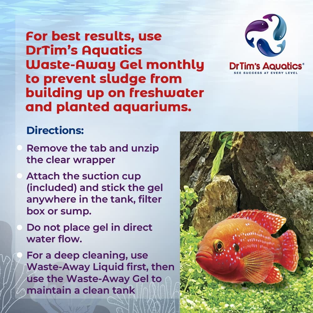 Dr Tim's Aquatics Waste-Away Time Release Gel Freshwater Clarifer - Medium - (30GAL) - 2 Pack - Image 4