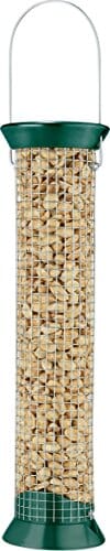 Droll Yankees New Generation Peanut Feeder for Wild Birds and Squirrels - Green - 2 Lbs Cap