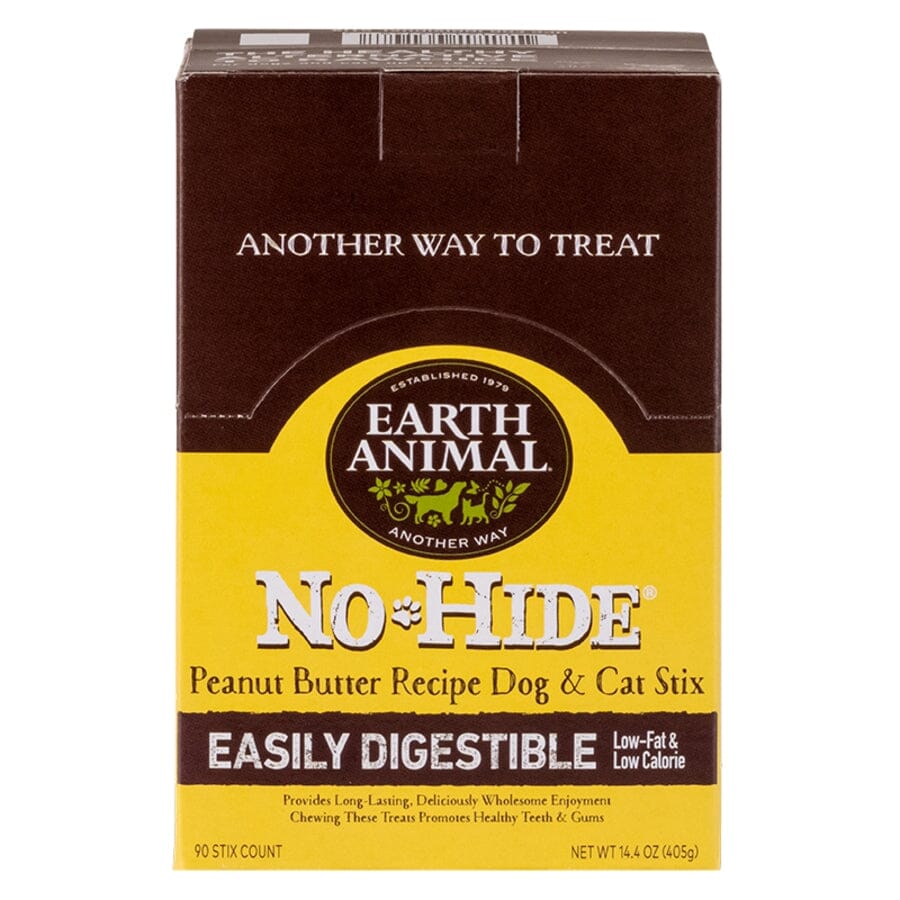 Earth Animal No Hide Stix Peanut Butter Flavored Natural Dog Chews - 90 Count