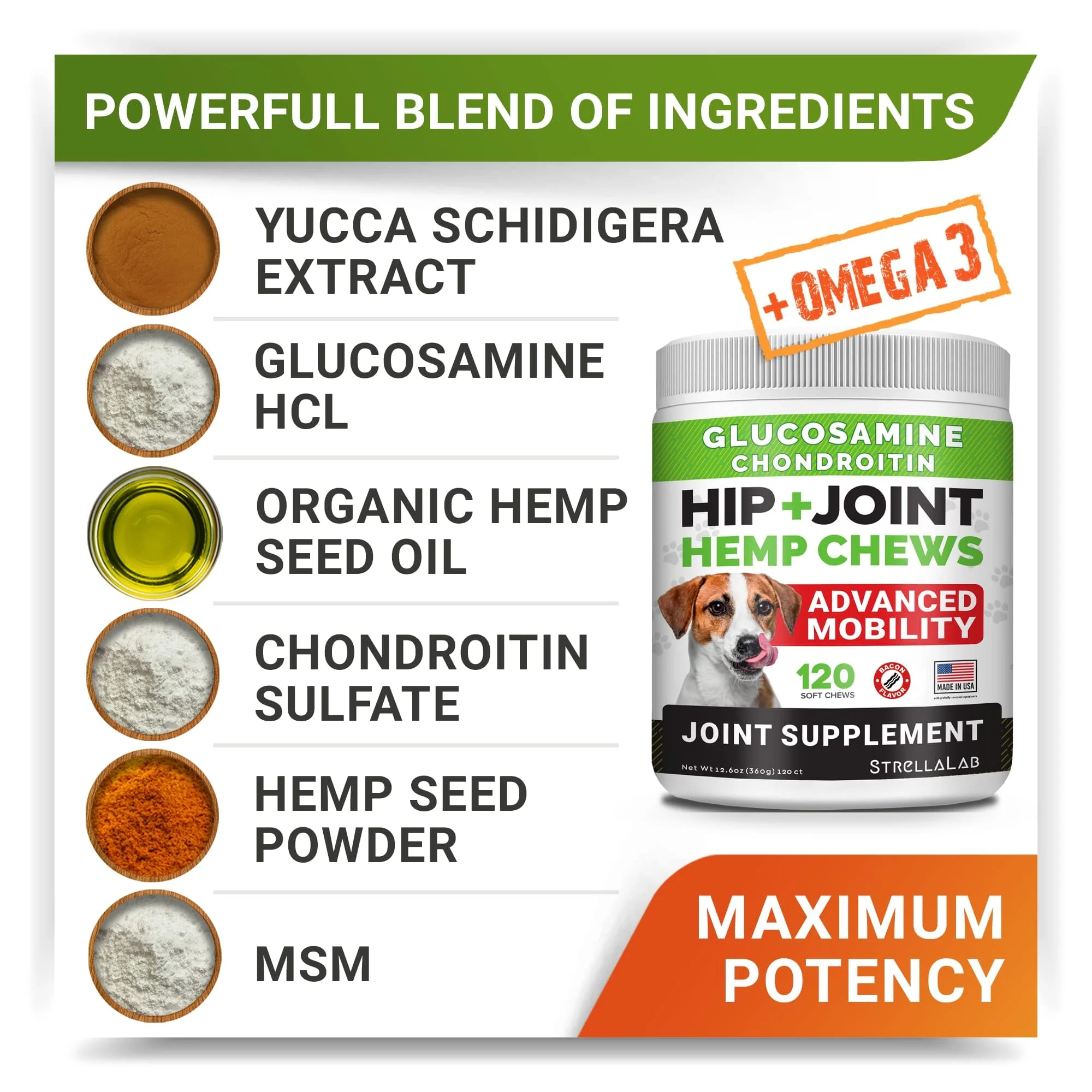 Earth Buddy Hemp Hearts Extra-Strength Chewable Dog Supplements 8MG - 5.5 Oz - Image 5