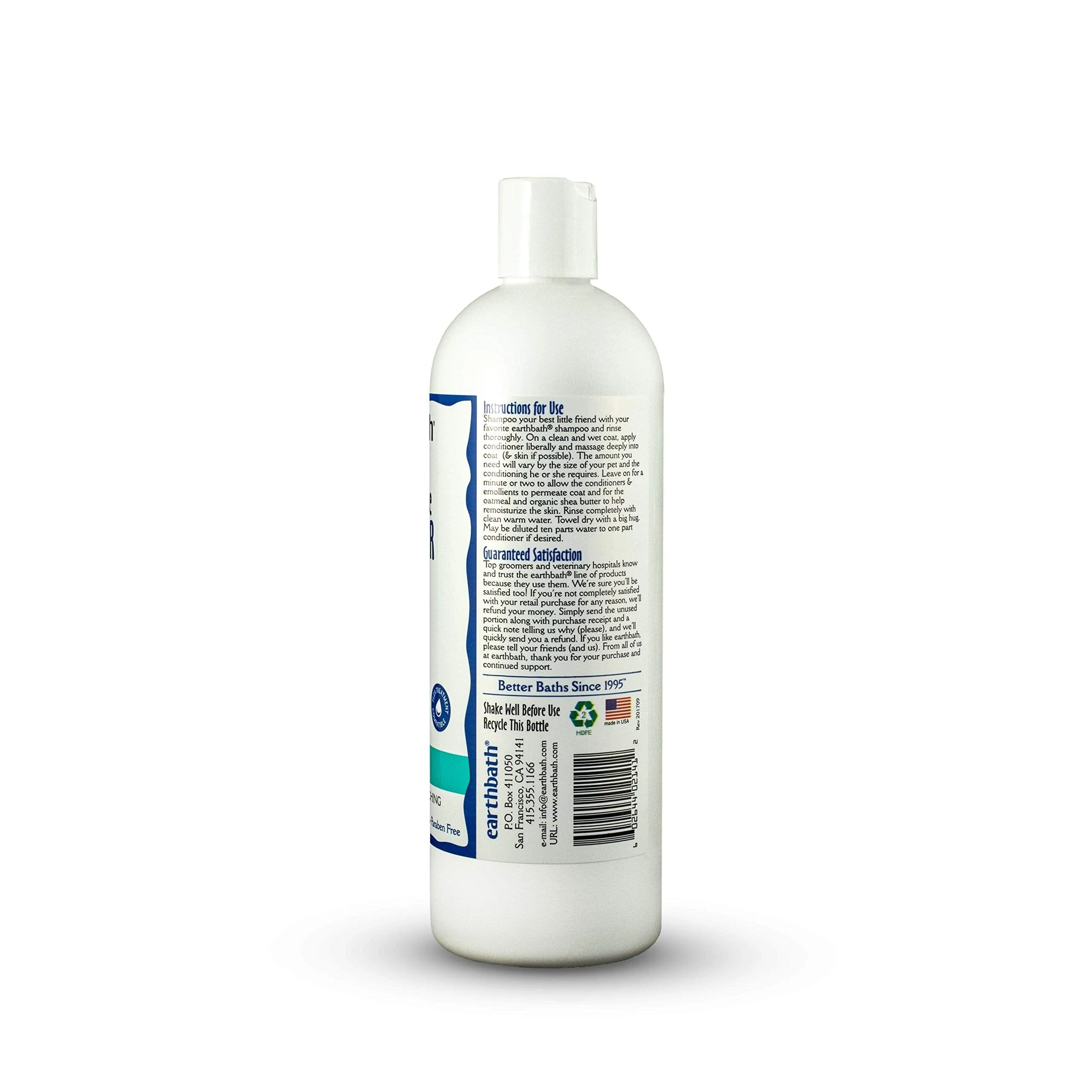 Earthbath Fragrance-Free Oatmeal and Aloe Dog Conditioner - 1 Gallon - Image 2