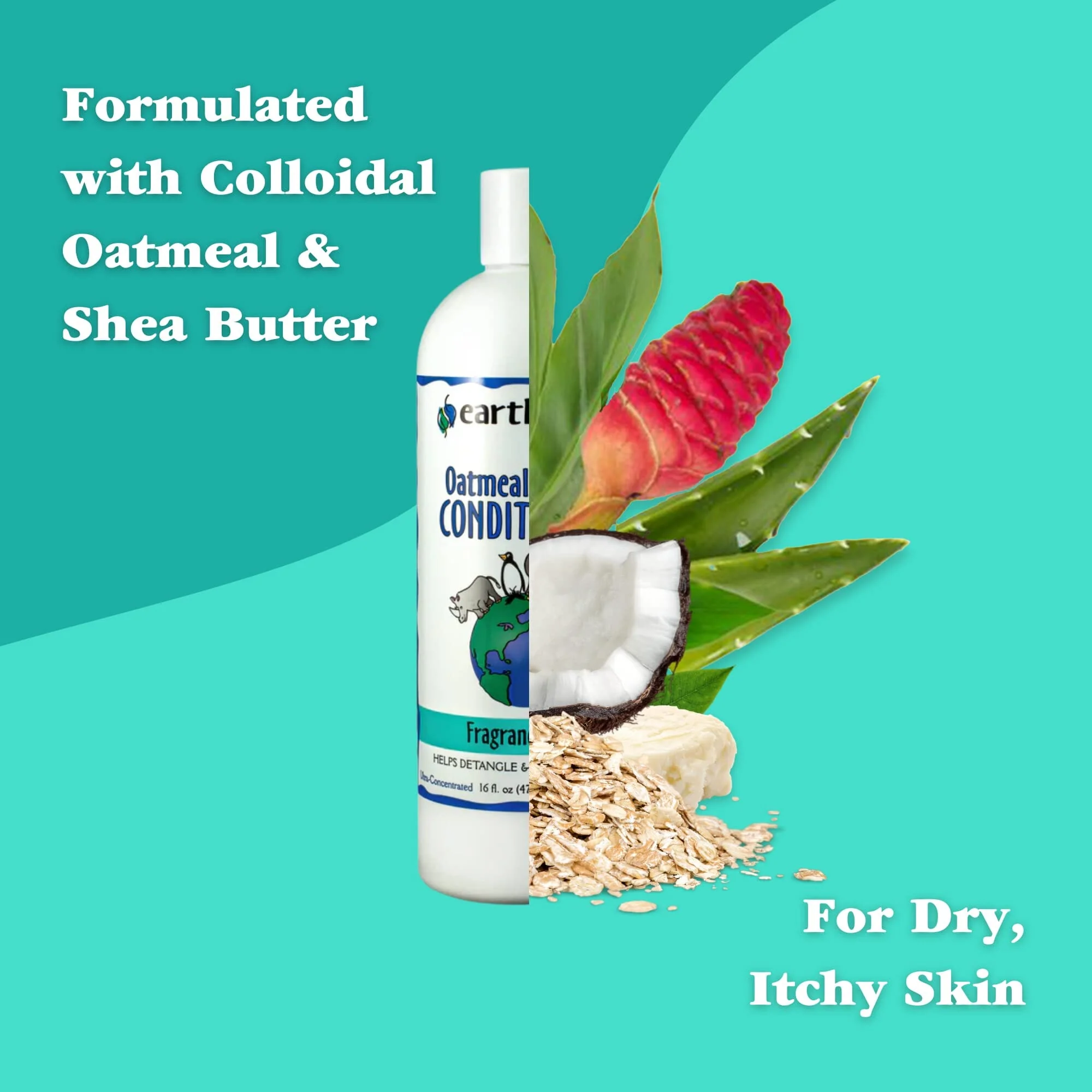 Earthbath Fragrance-Free Oatmeal and Aloe Dog Conditioner - 1 Gallon - Image 3