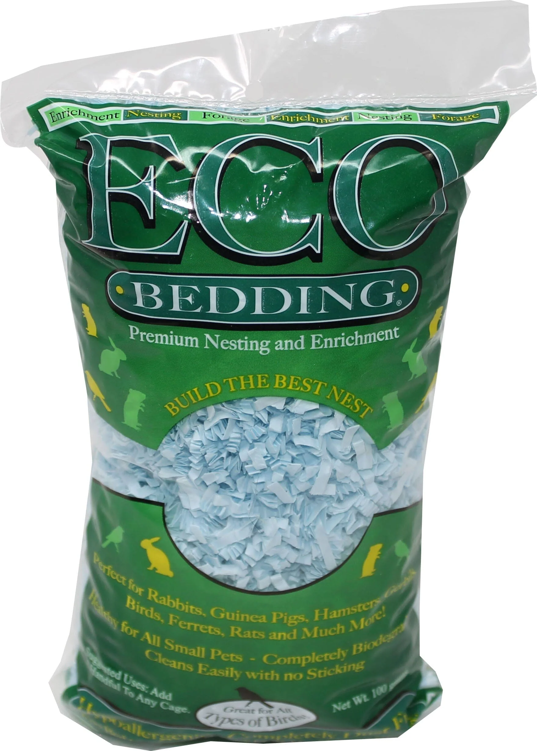 Eco Bedding for Small Pets - Blue - 100 G