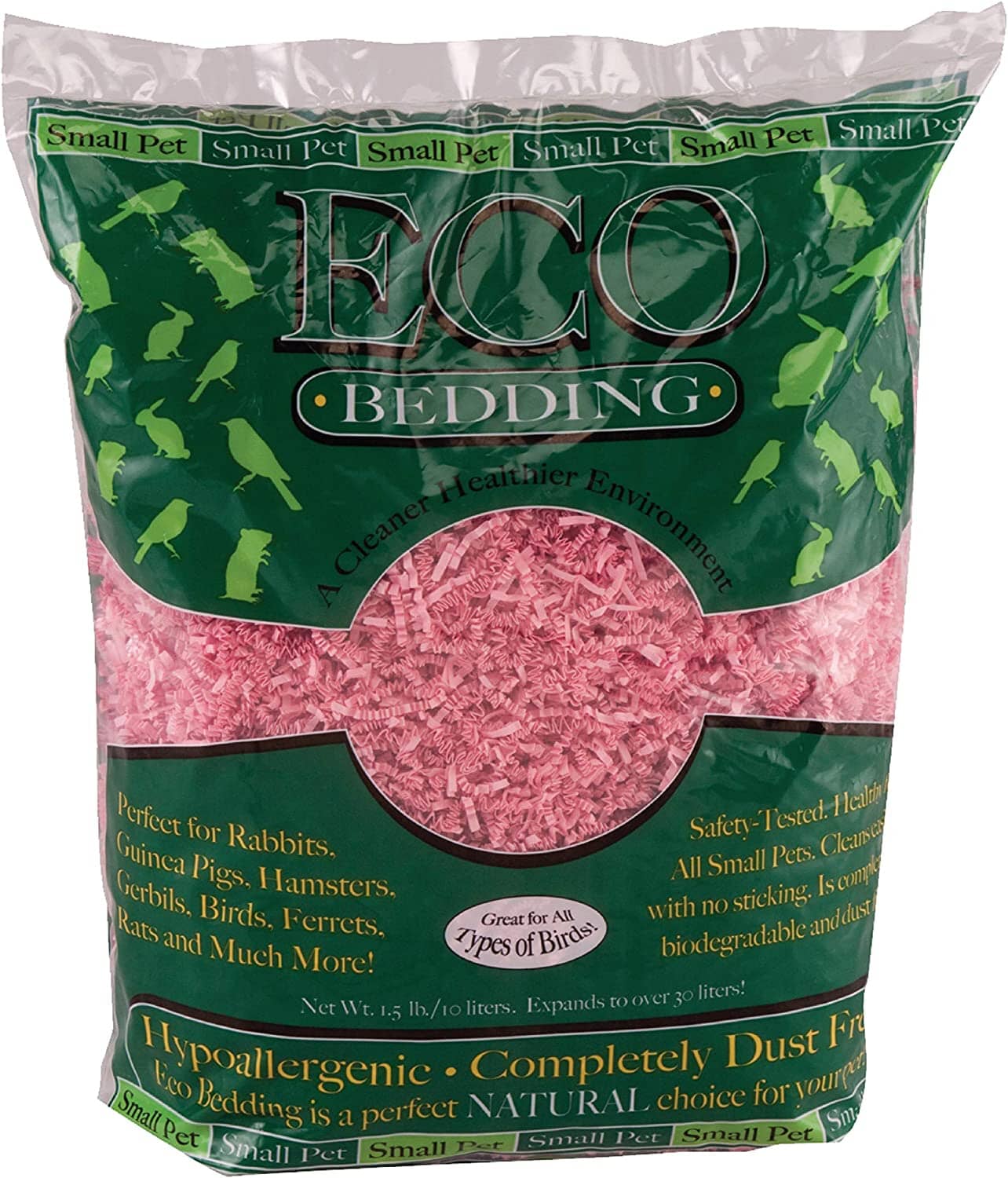 Eco Bedding for Small Pets - Pink - 1.5 Lbs