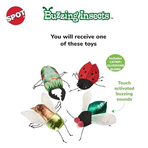 Ethical SPOT Buzzing Fly Insect Catnip Touch and Sound Activated Teaser Cat Toy - 5 Inch - Image 2
