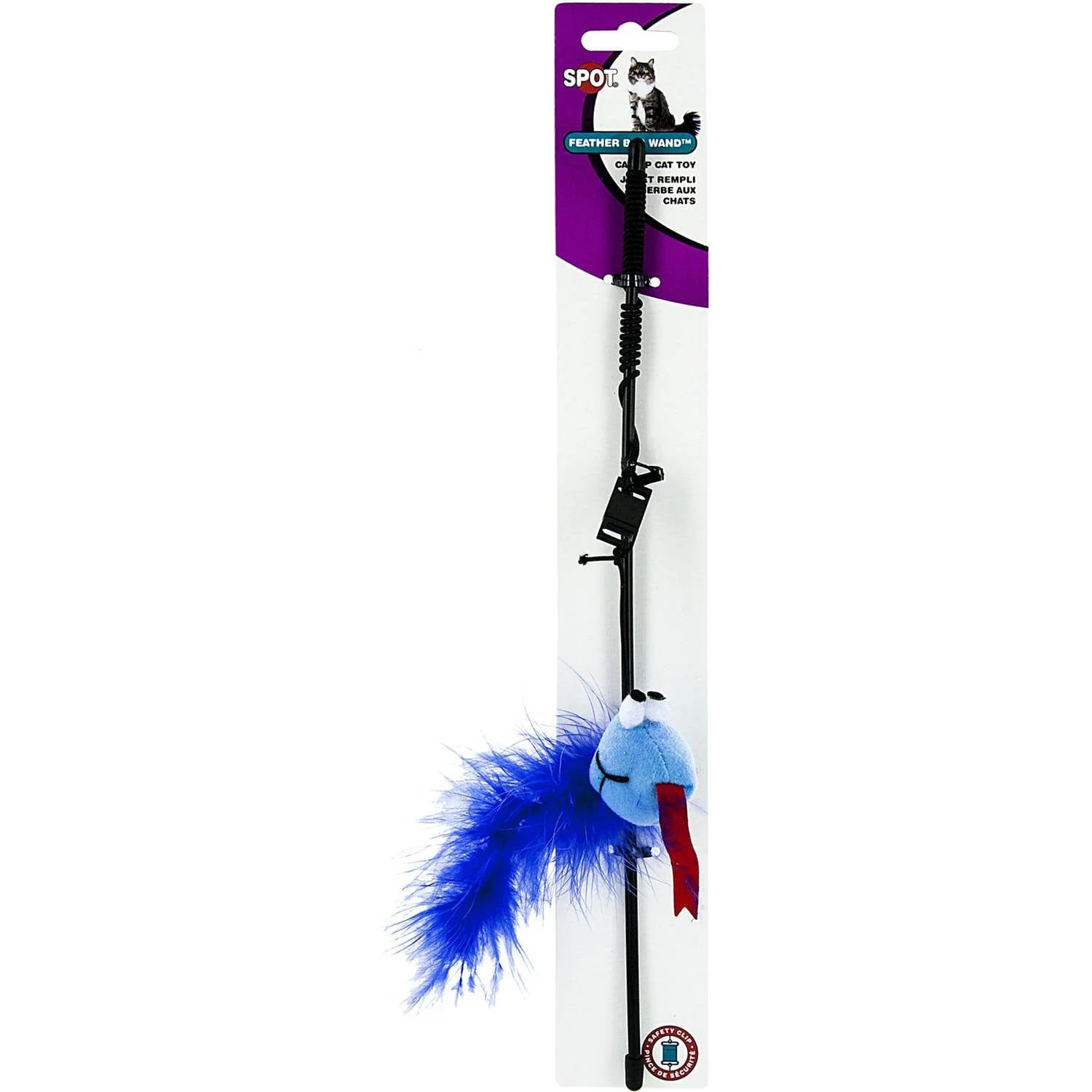 Ethical SPOT Feather Boa Teaser Cat Wand with Catnip Toy