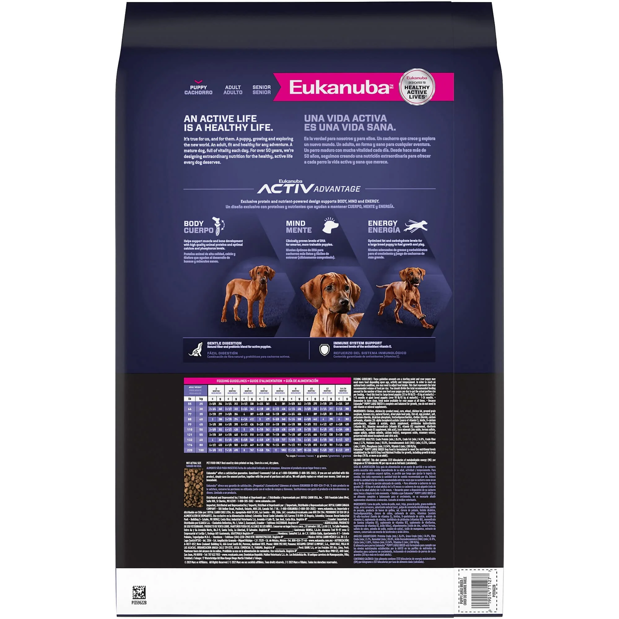 Eukanuba Chicken Activ Advantage Large-Breed Puppy Formula Dry Dog Food - 30 Lbs - Image 2