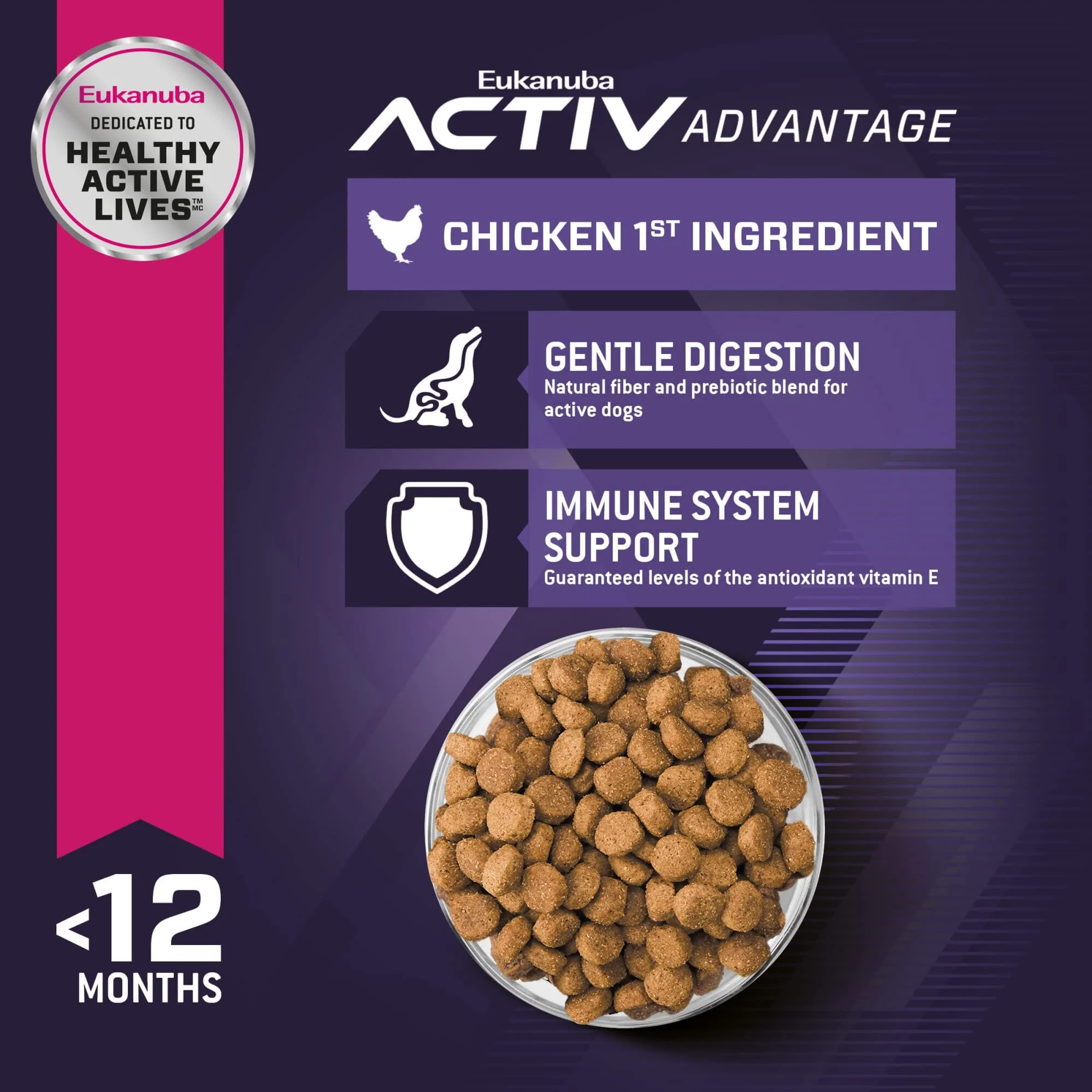 Eukanuba Chicken Activ Advantage Large-Breed Puppy Formula Dry Dog Food - 30 Lbs - Image 3