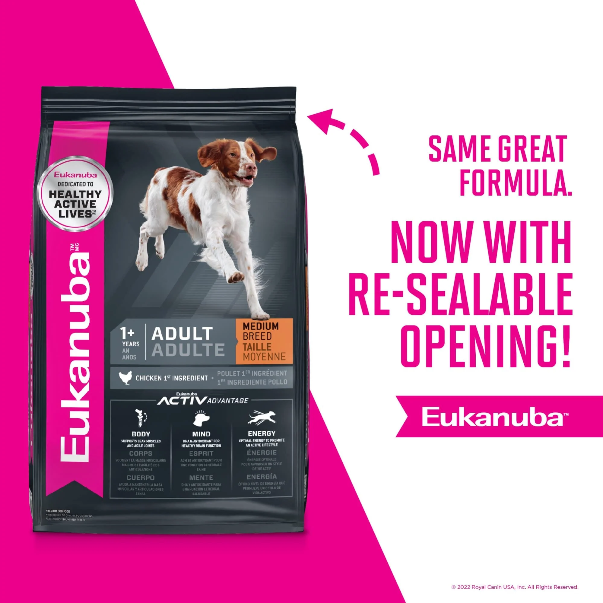 Eukanuba Chicken Activ Advantage Medium-Breed Adult Dry Dog Food - 16.5 Lbs - Image 2