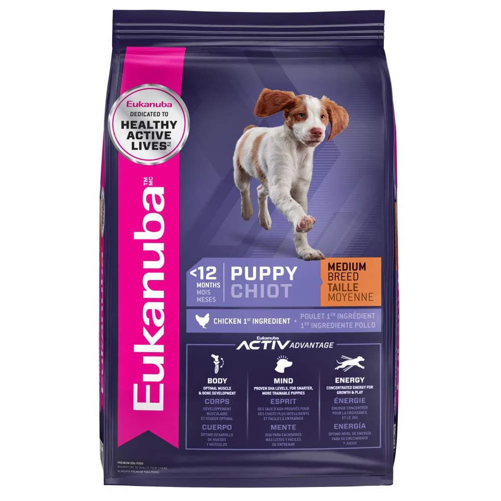 Eukanuba Chicken Early Activ Advantage Medium-Breed Puppy Formula Dry Dog Food - 16 Lbs