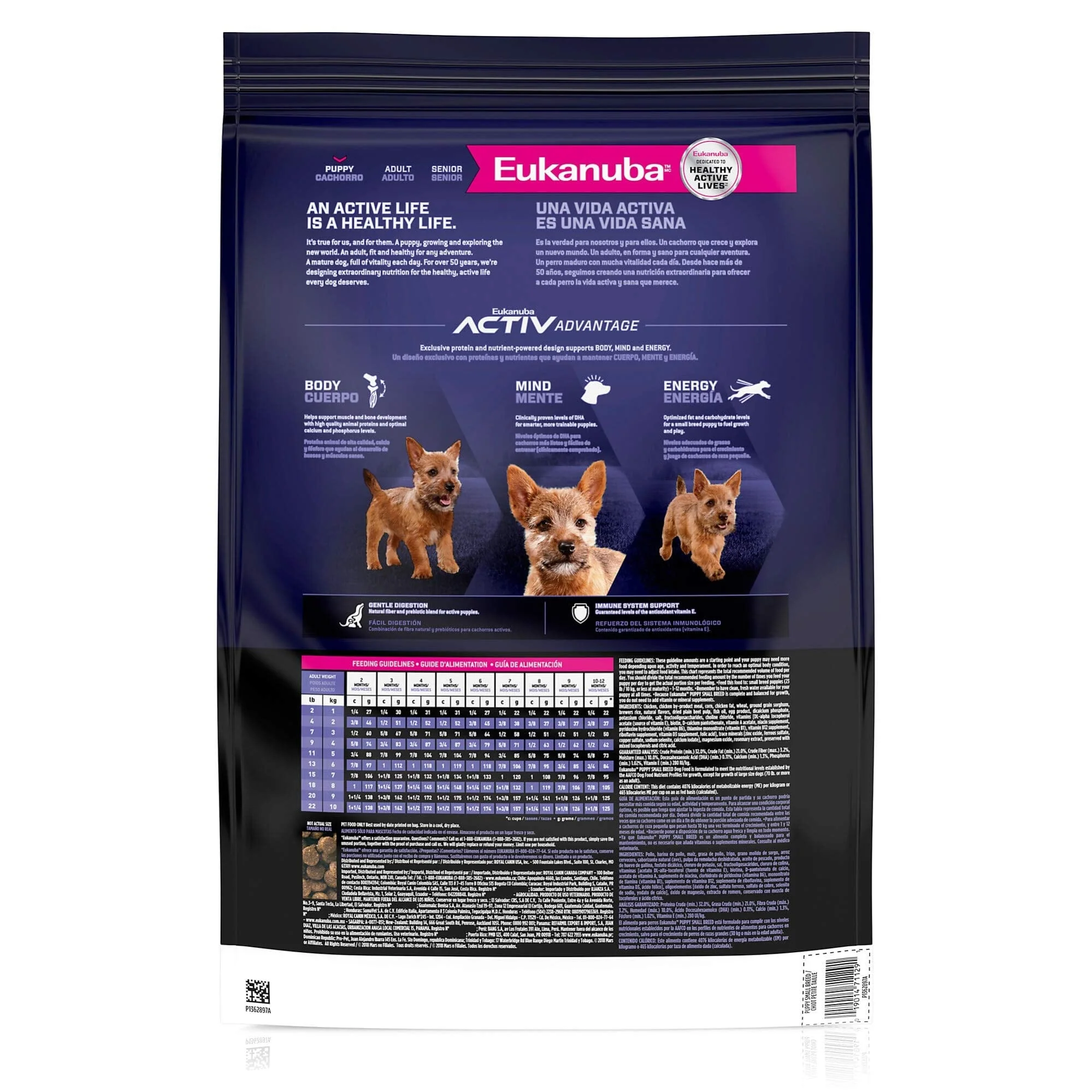 Eukanuba Chicken Early Activ Advantage Small-Breed Puppy Formula Dry Dog Food - 15 Lbs - Image 2