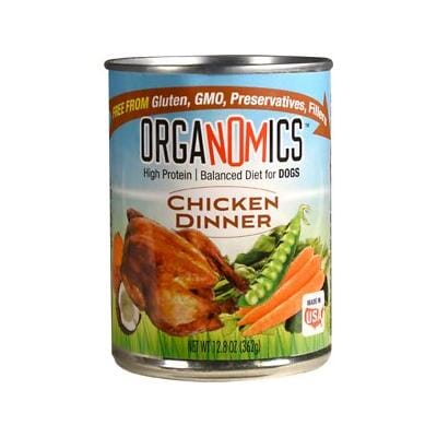 Evanger's Organomics Chicken Dinner Canned Dog Food - 12.8 Oz - Case of 12