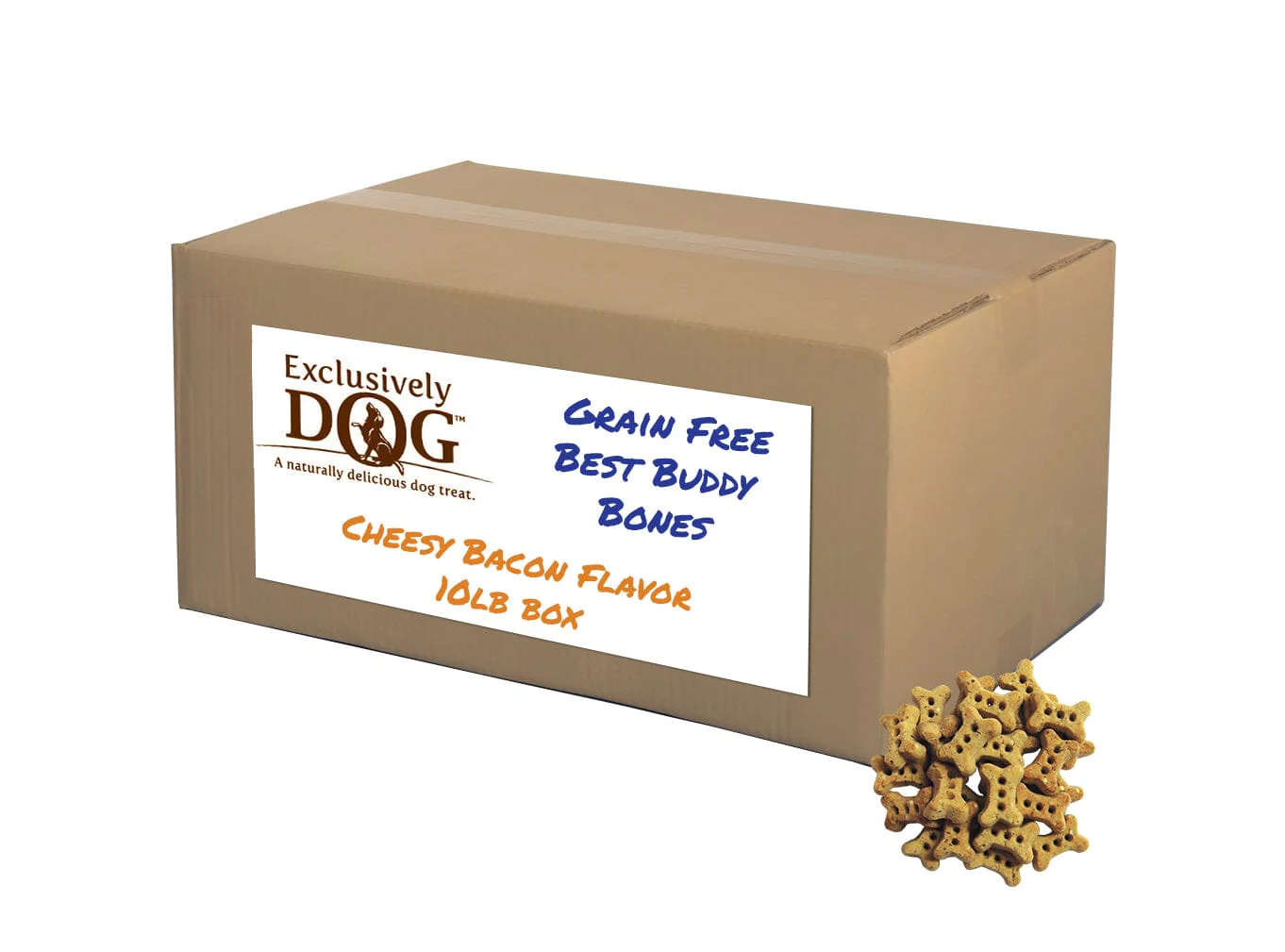 Exclusively Pet Best Buddy Bones Mini Grain-Free Cheesy Bacon Flavor Treats - Cheesy Bacon - 16 lb
