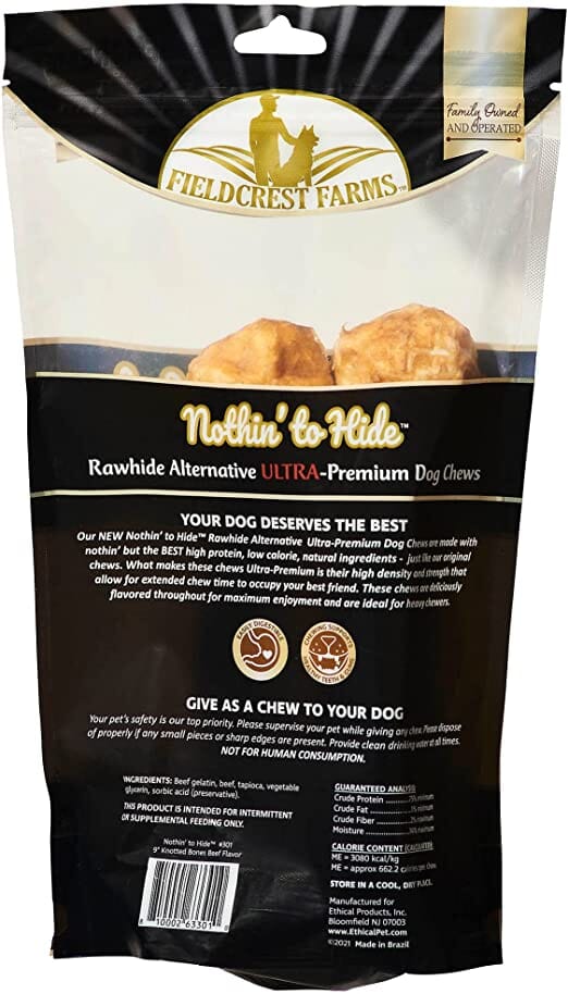 Fieldcrest Farms Nothin' To Hide Ultra Wishbone Natural Dog Chews - Beef - 3 In - 12 Pack - Image 2