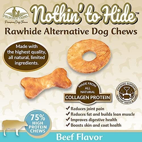 Fieldcrest Farms Nothin' To Hide Ultra Wishbone Natural Dog Chews - Beef - 7 In - Image 2
