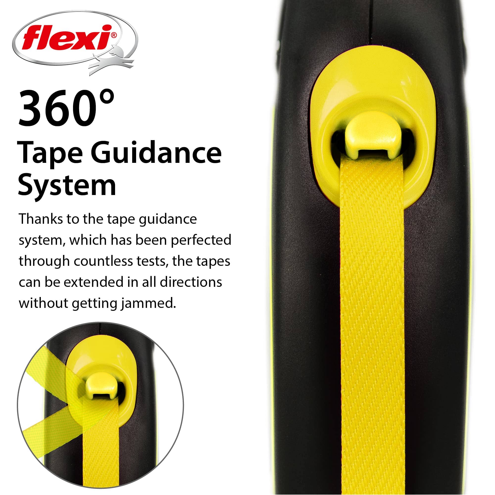 Flexi New Comfort Classic Retractable Dog Leash - Neon - Medium - 10 Feet - Image 4