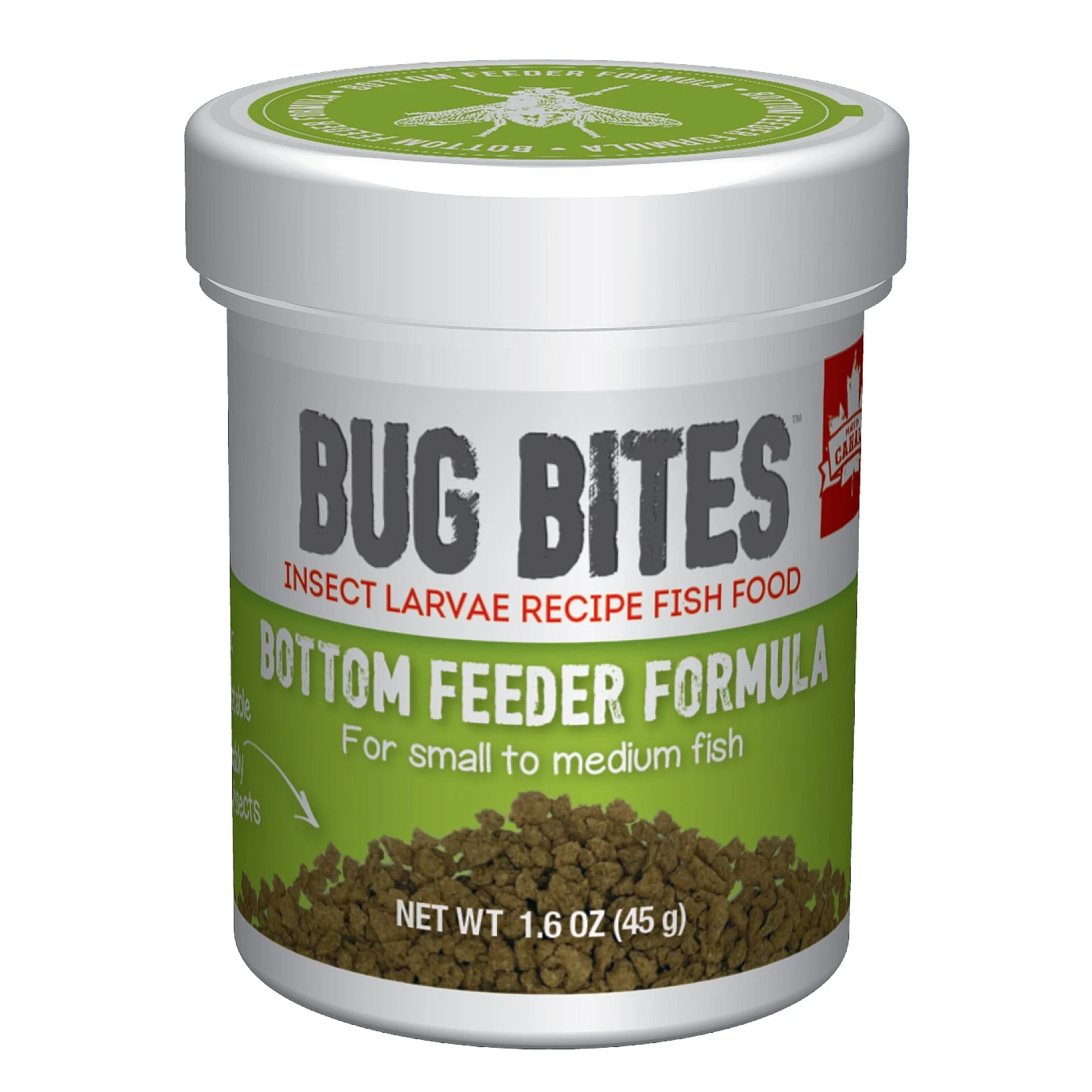 Fluval Bug Bites Insect Sinking Granules for Small-Medium Sized Bottom Feeding Fish - 1.59 Oz