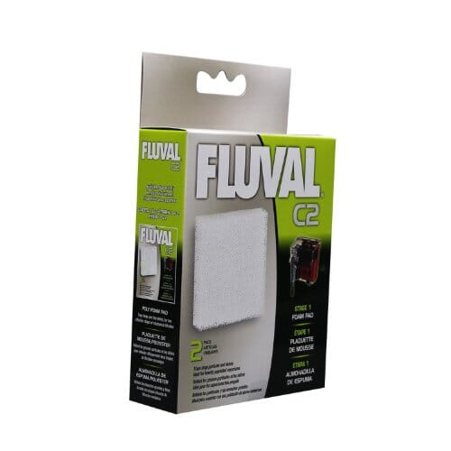Fluval Foam Pad Replacement Filter Media for C2 Aquarium Power Filter - 2 pack