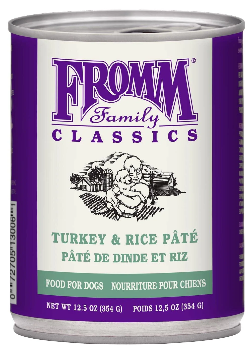 FROMM Classic Turkey and Rice Pate Canned Dog Food - 12.5 Oz - Case of 12