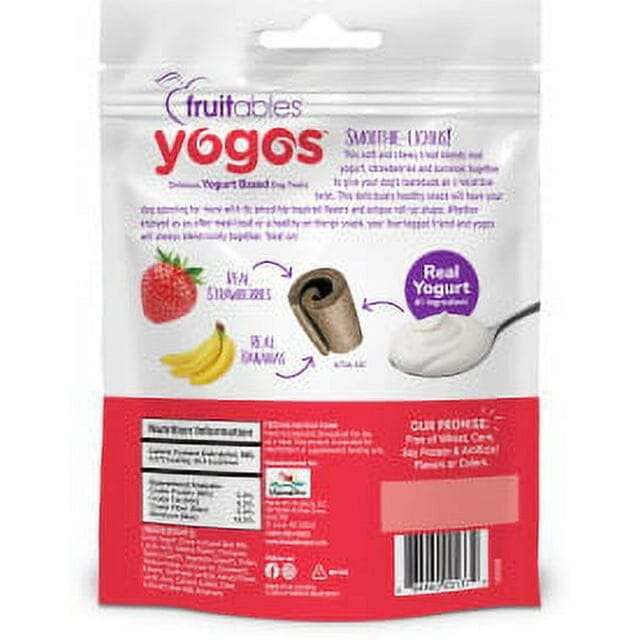 Fruitables Yogo's Roll-Up Yogurt Strawberry and Banana Soft and Chewy Dog Treats - 12 Oz - Image 2