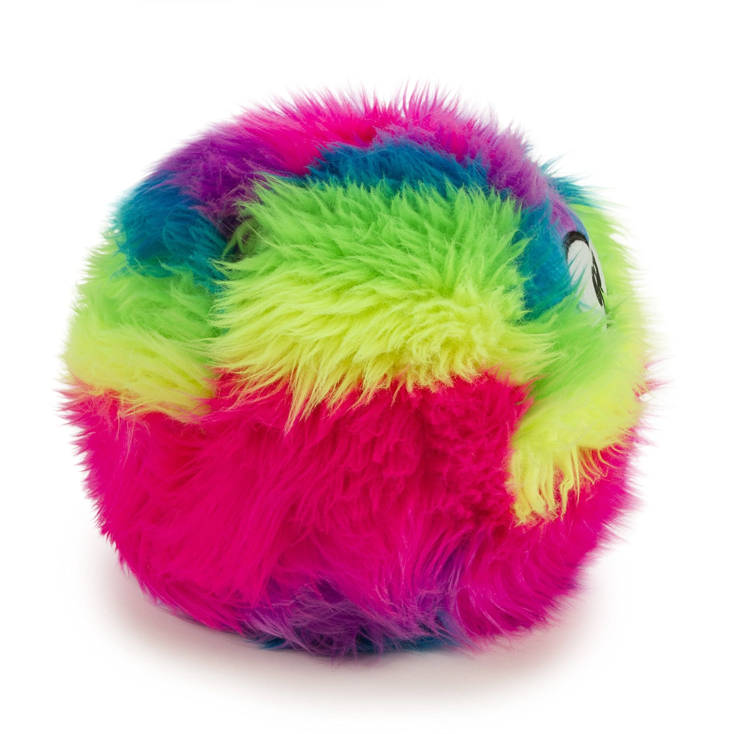 GoDog Furballz Squeak Plush and Fetch Dog Toy with Chew-Guard Tech - Rainbow - Large - Image 2