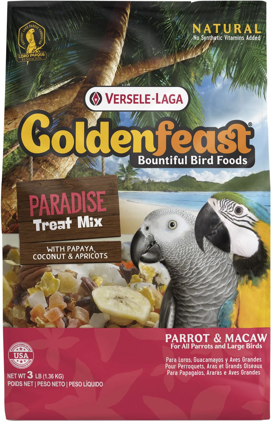 Goldenfeast Paradise Treat Mix Parrot Bird Food - 3 Lbs