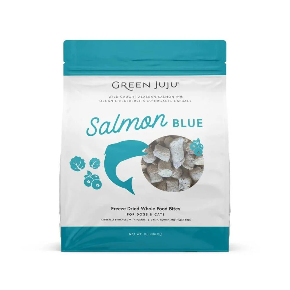 Green Juju Salmon Blue Freeze Dried Toppers - 18 oz Bag