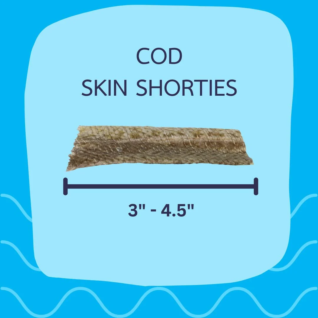Gunnis Pet Grain-Free Cod Skin Shorties Natural Air-Dried Dog Treats - 2.5 Oz - Image 5