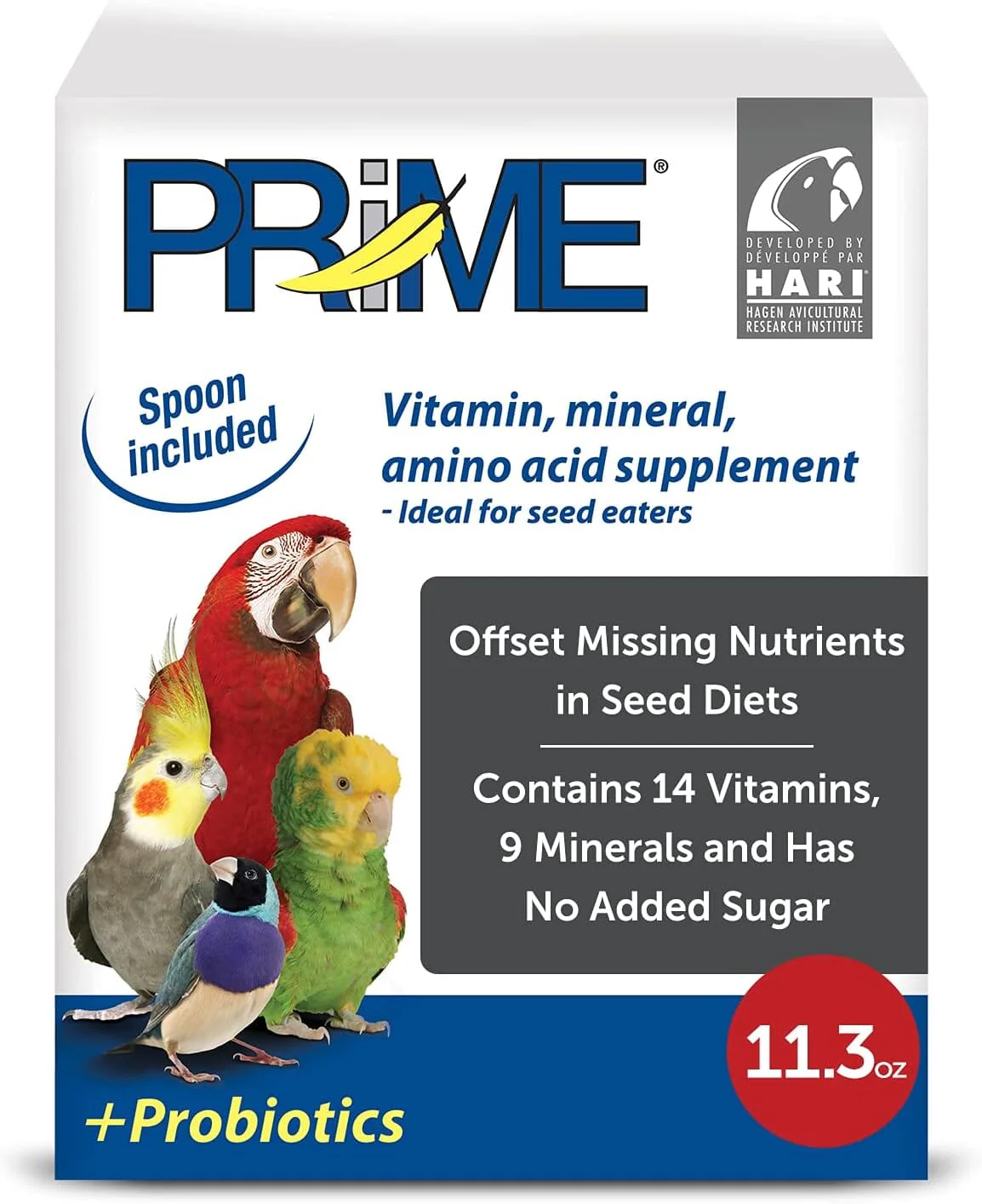 Hagen Hari Prime Vitamin Mineral and Amino Acids Powder Seed Eating Bird Supplements