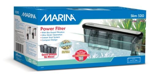Hagen Marina S20 Compact and Slim Hang-On Aquarium Power Filter - Up to 20 Gallons