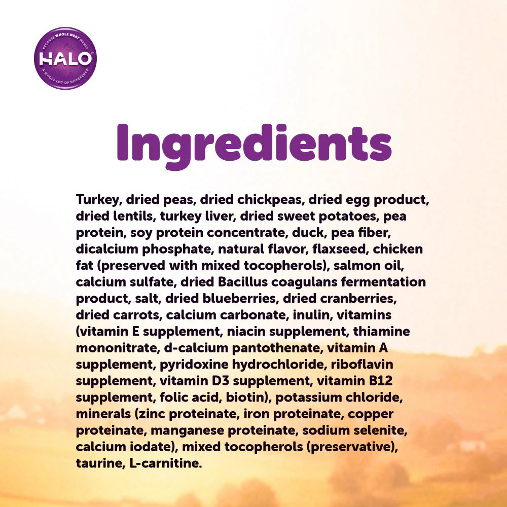 Halo Adult Healthy Weight Grain Free Holistic Turkey, Turkey Liver & Duck Recipe Dry Dog Food - Image 7