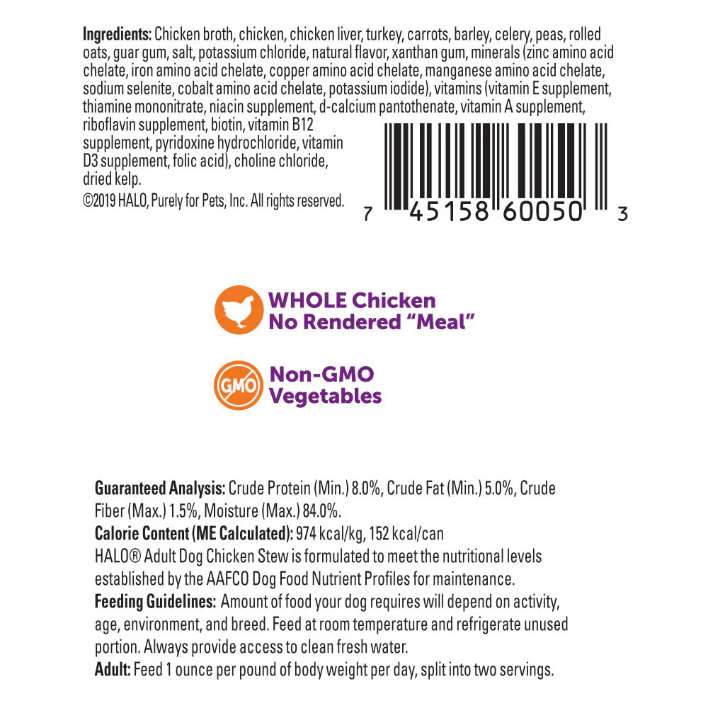 Halo Holistic Adult Chicken Stew Canned Dog Food - Image 12
