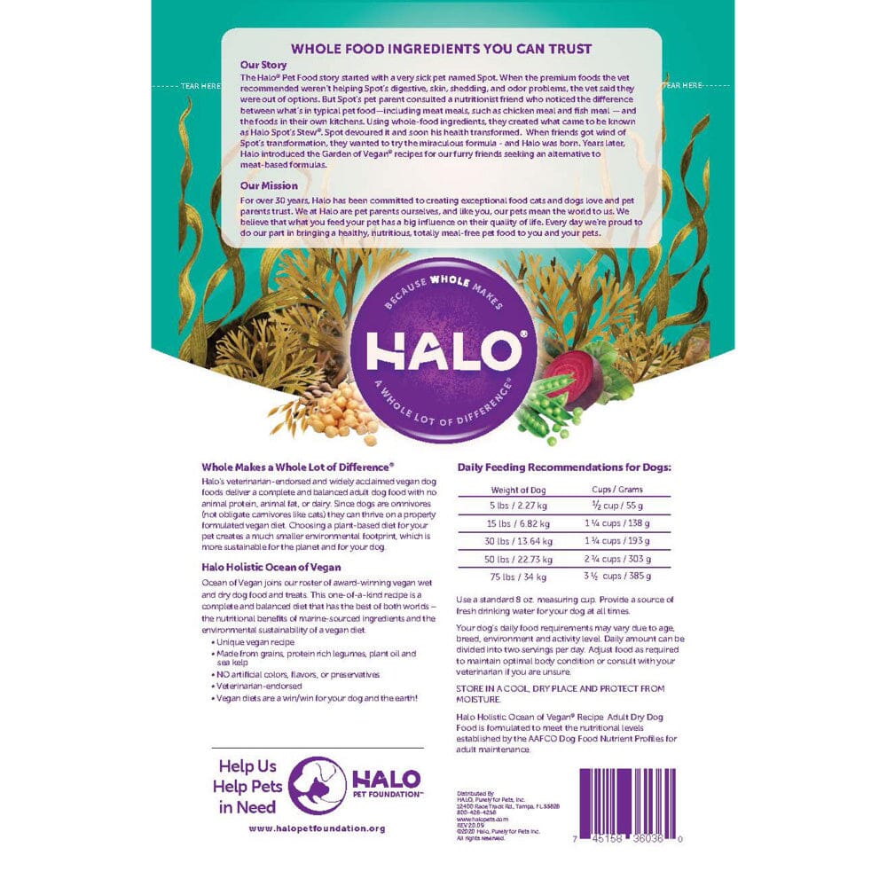 Halo Holistic Ocean of Vegan Recipe Dry Dog Food - Image 4