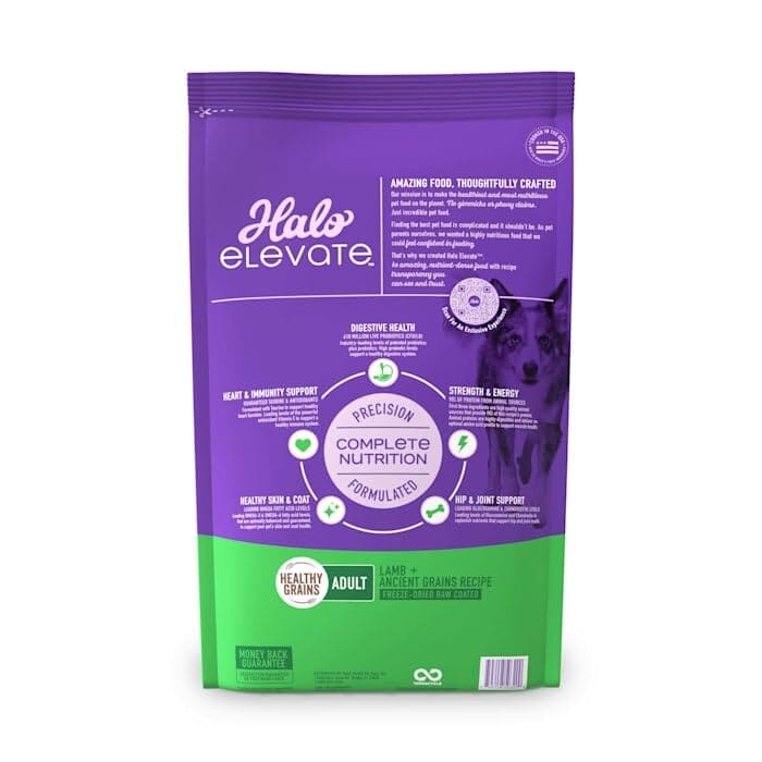 Halo Pets Elevate Healthy Grains Lamb Recipe Dry Dog Food - 20 Lbs - Image 2
