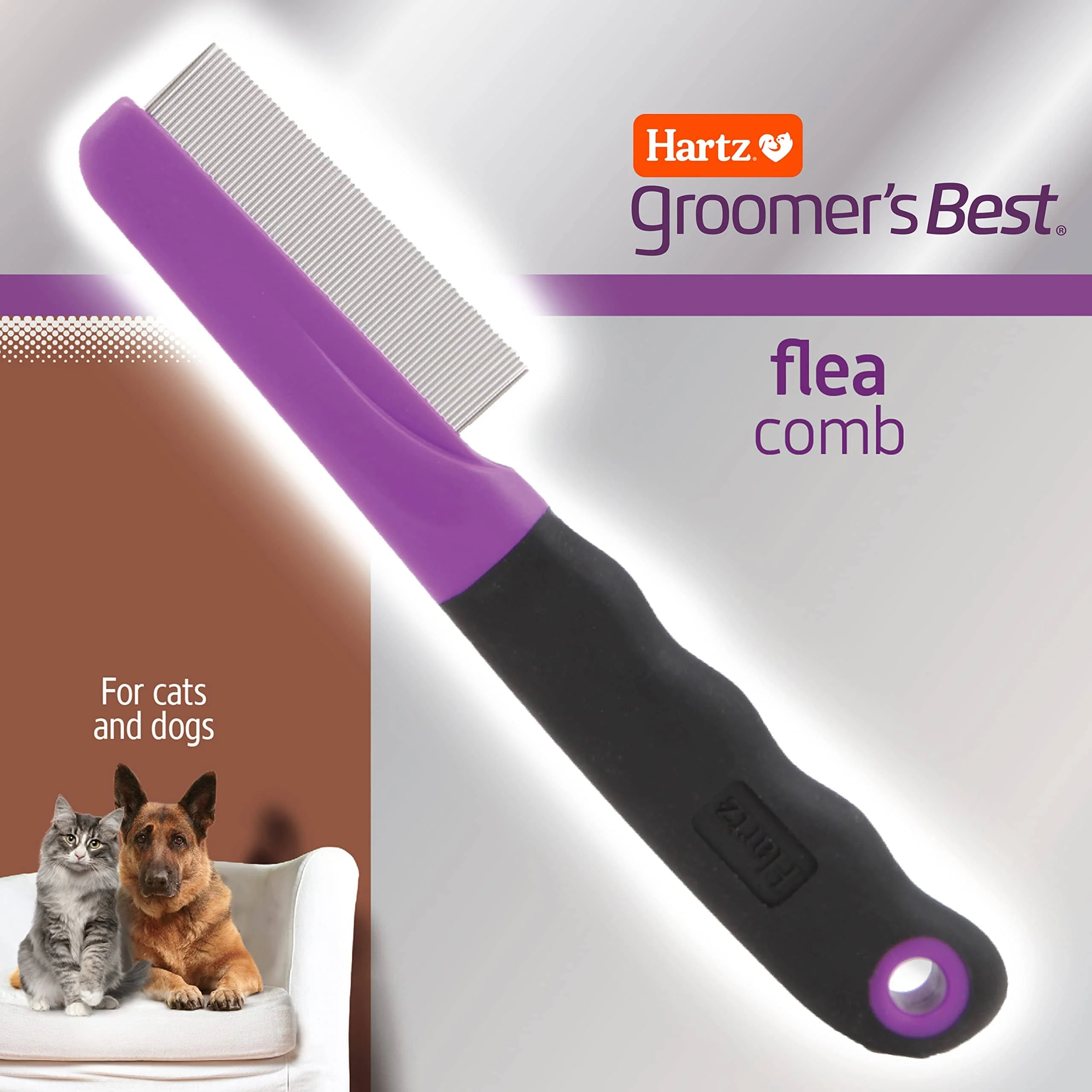 Hartz Mountain Groomer's Best Flea and Tick Dog Comb - Image 2