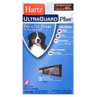 Hartz Mountain Ultra Guard Plus Flea and Tick Drops for Dogs - 61-150 Lbs - 3 Pack