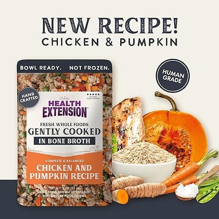 Health Extension Gently Cooked Chicken and Pumpkin in Bone Broth Wet Dog Food Pouch - Image 3