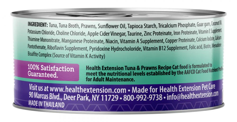 Health Extension Grain-Free Tuna and Prawns Recipe Canned Cat Food - Image 3