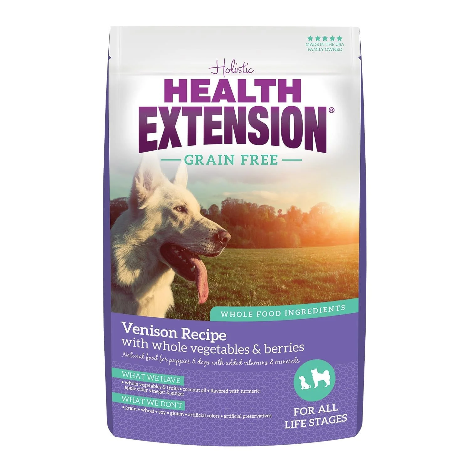 Health Extension Grain-Free Venison Dry Dog Food - 1 Lb