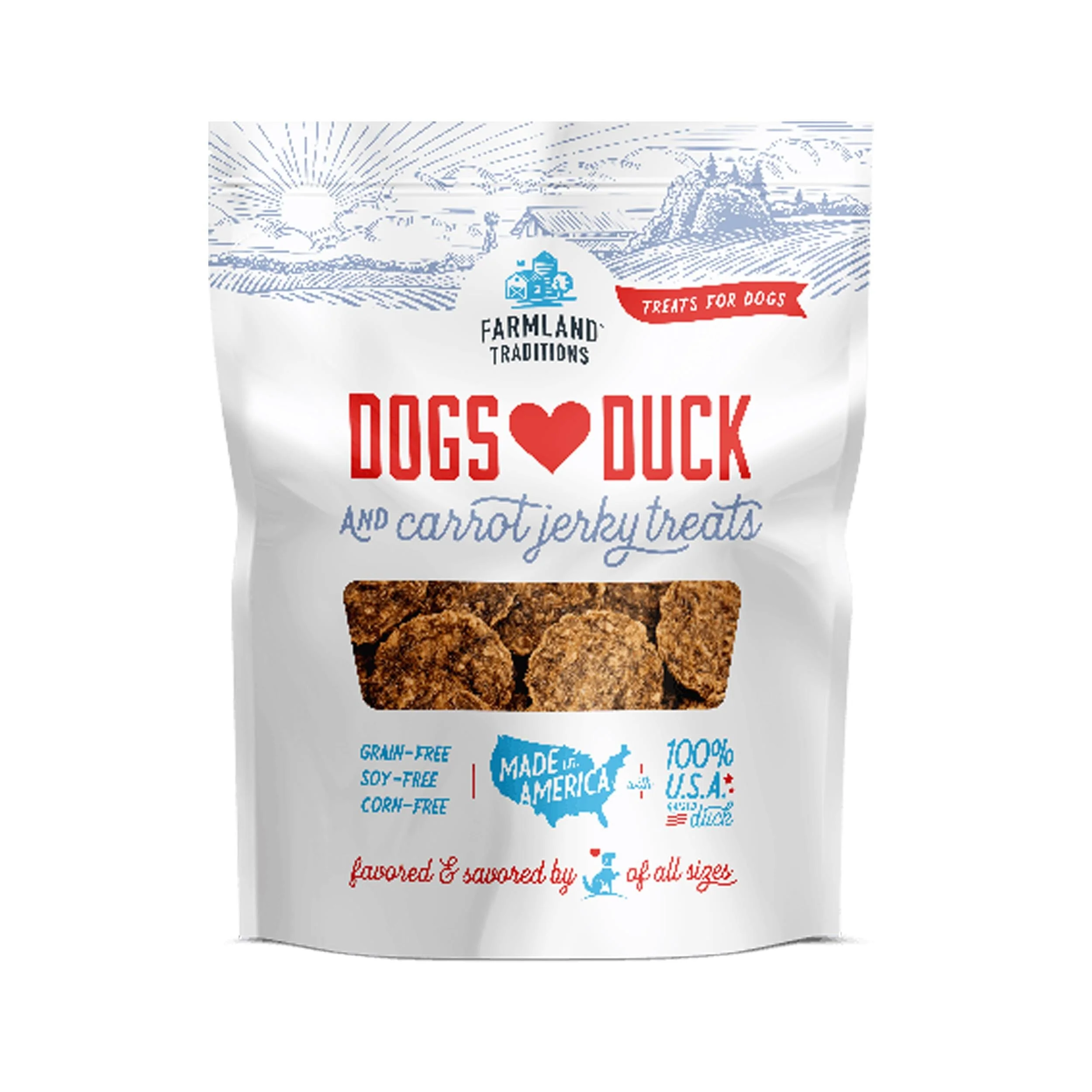Hillside Farms Farmland Traditions Love Duck and Carrots Jerky Dog Treats - 13.5 Oz