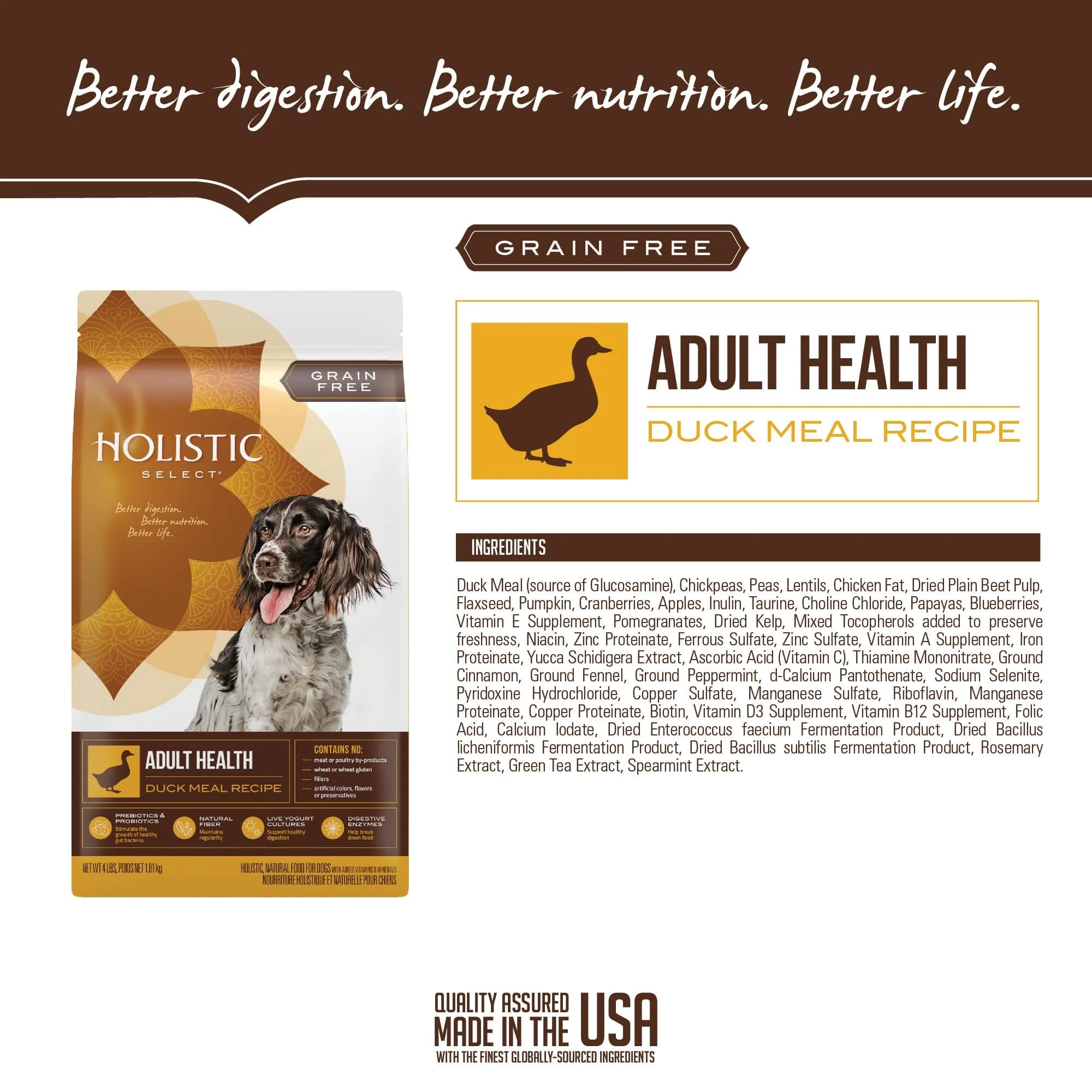 Holistic Select Natural Grain Free Duck Meal Dry Dog Food - Image 4