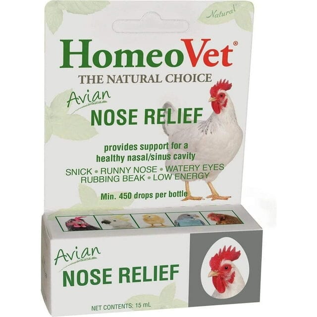HomeoPet HomeoVet Avian Nose Relief Liquid Drop Poultry and Bird Supplements - 15ML