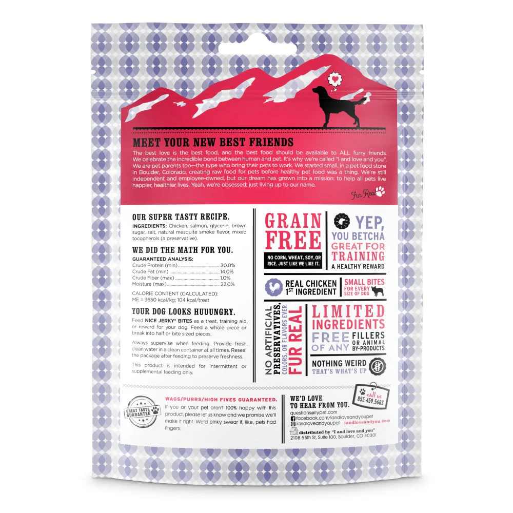 I And Love And You Nice Jerky Grain Free Chicken & Salmon Dog Treats - Image 4