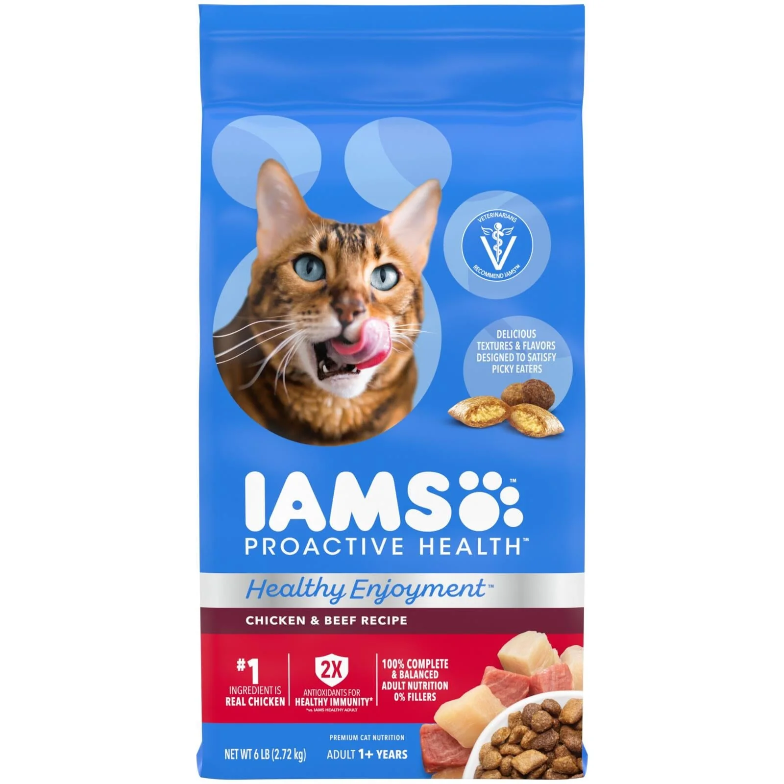 IAMS Healthy Enjoyment Chicken and Beef Dry Cat Food - 6 Lbs